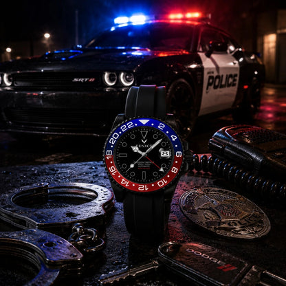 Police Noir GMT